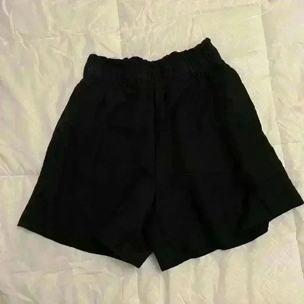 H&M+ Wide-cut Linen-blend Shorts - Picture 2 of 7